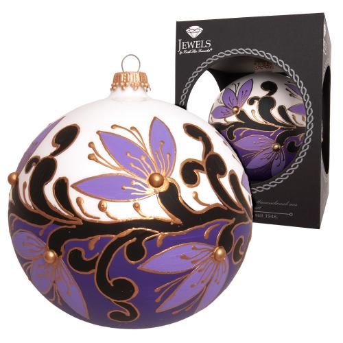 Weihnachtskugel Jugendstil Violett 8cm