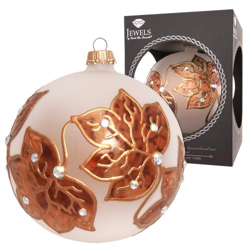 Weihnachtskugel Kupferbltter Wei 8cm