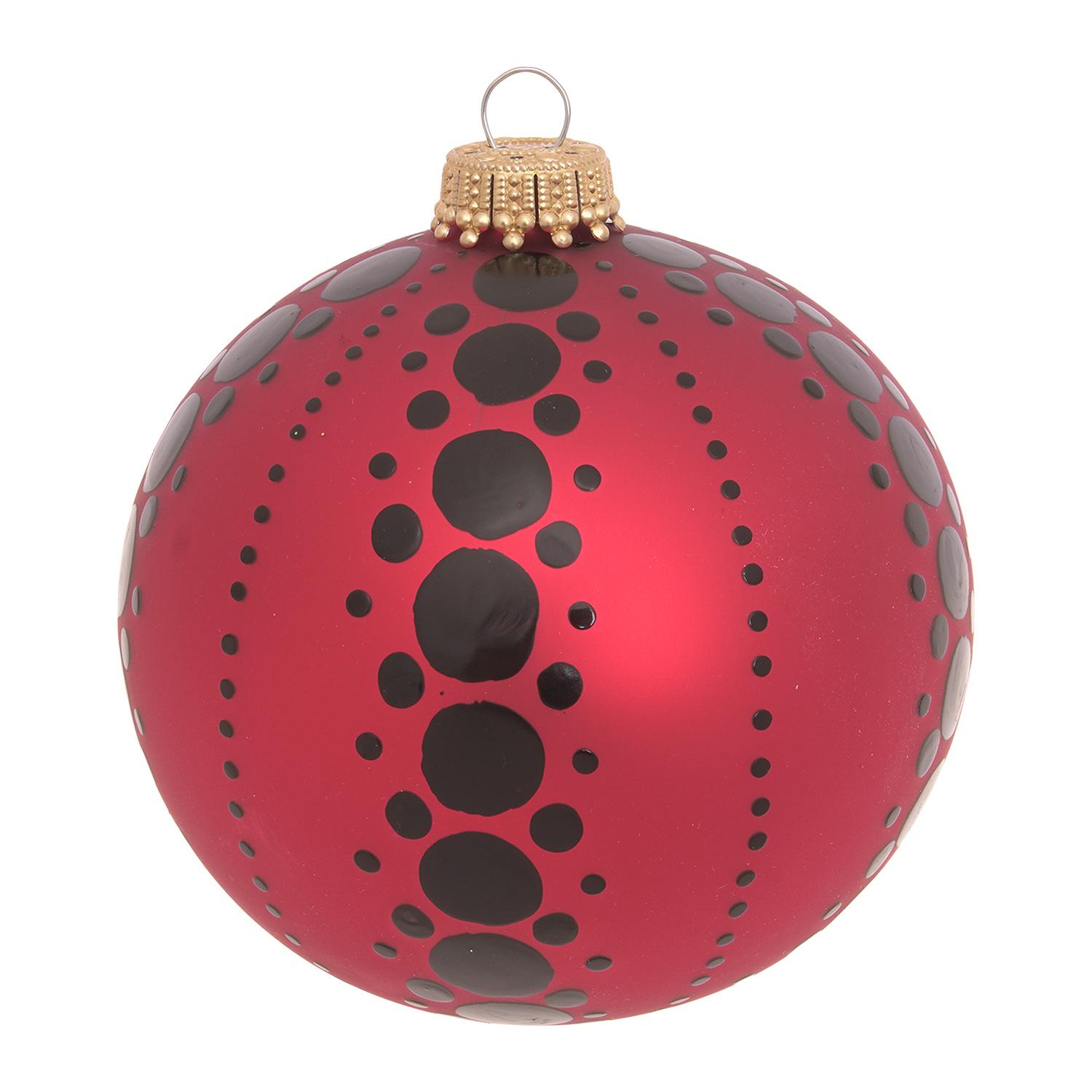 Weihnachtskugeln Punkte Weihnacht Rot 8cm