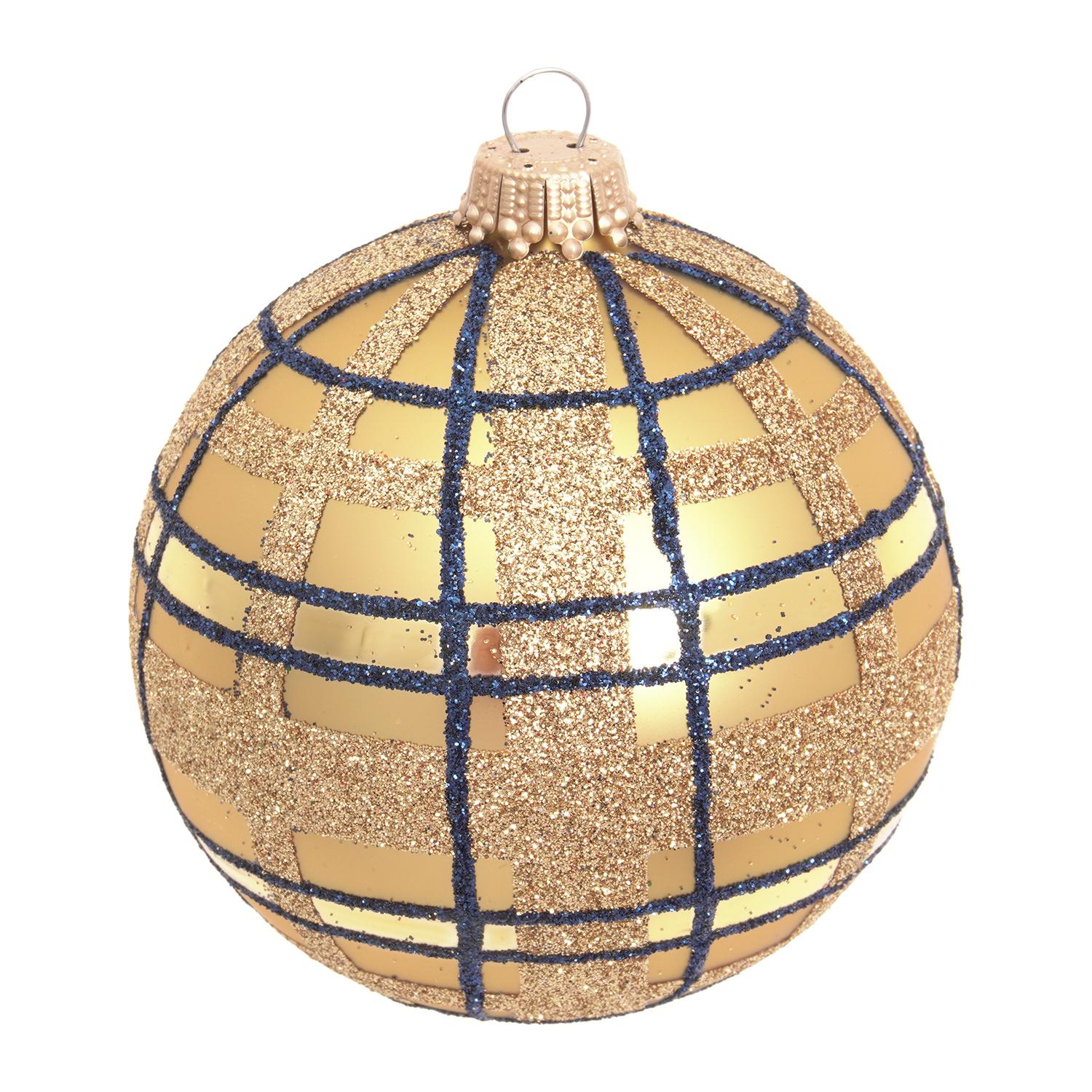 Weihnachtskugeln Scottish Christmas Goldfarbig 8cm