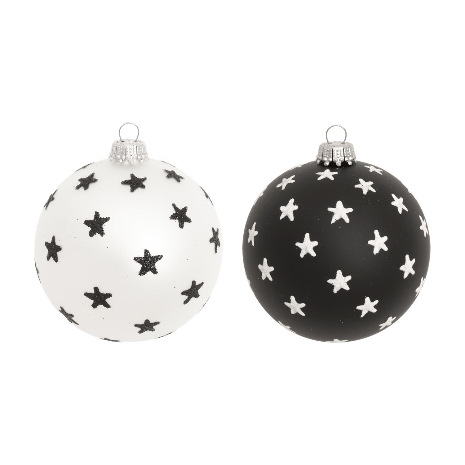 Weihnachtskugeln Sterne Mehrfarbig 8cm