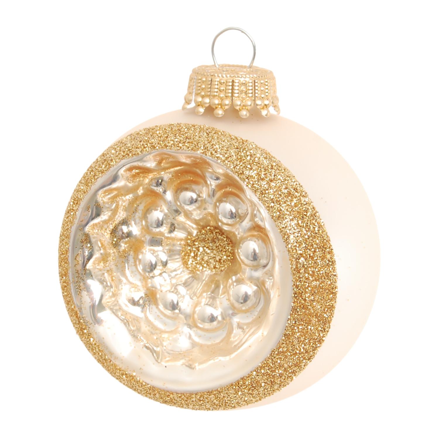 Weihnachtskugeln Reflex Goldfarbig 6cm