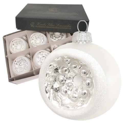 Weihnachtskugeln Reflex Silberfarbig 6cm