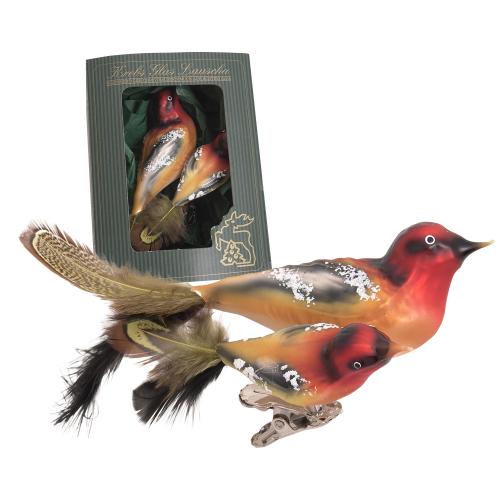 Doppelvogel Stieglitz, Rot, 7cm