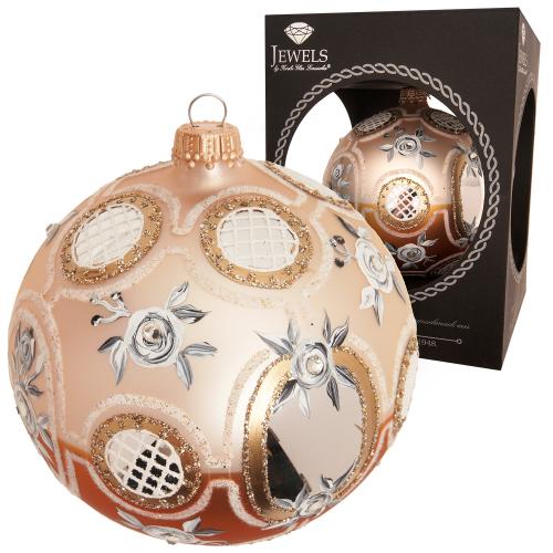 Weihnachtskugel Barock-Design gold 10cm