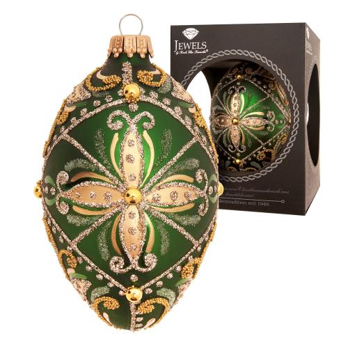 Baumschmuck Ei-Strassdekor Byzantin Grn 10cm