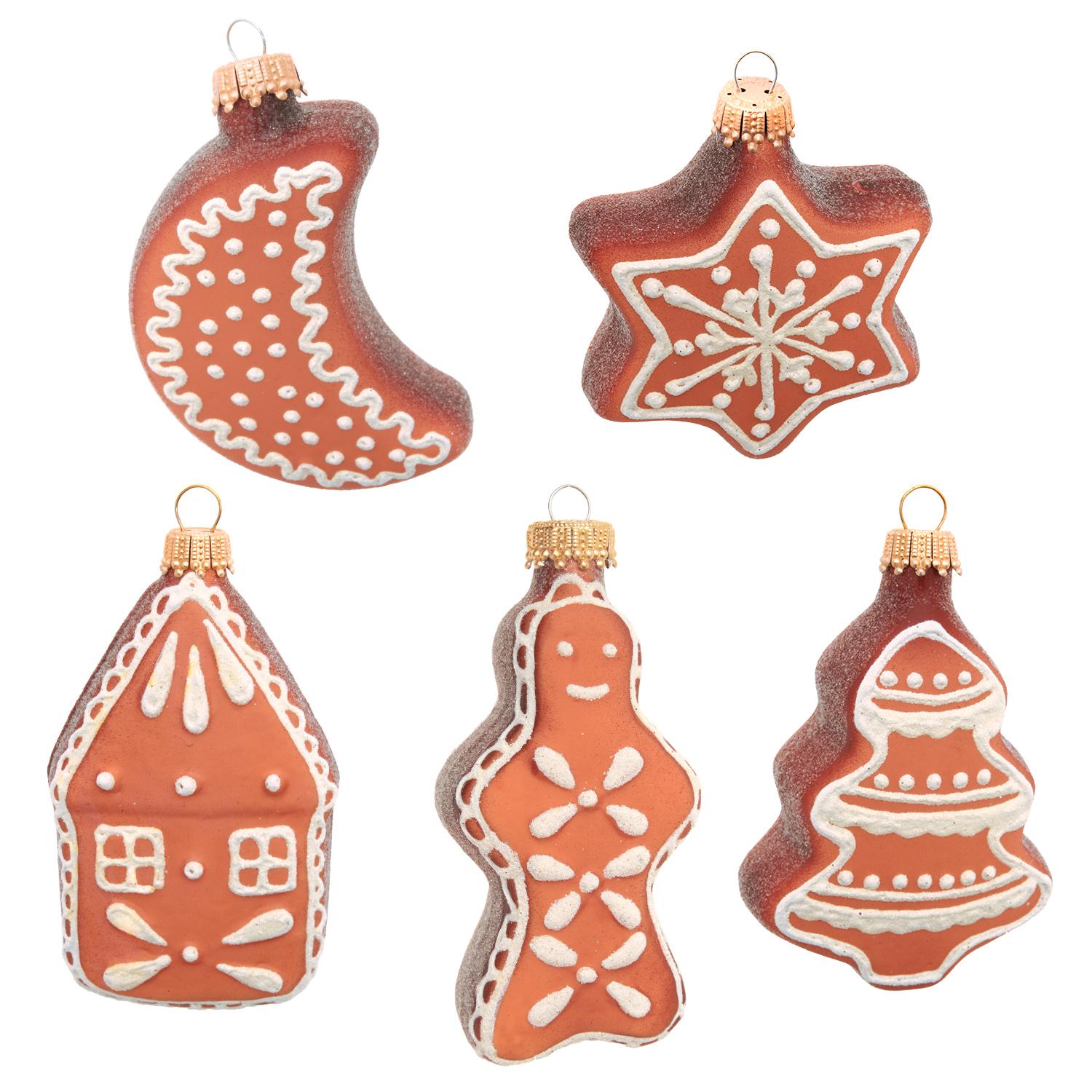 Baumschmuck Lebkuchen-Formen Braun 8cm