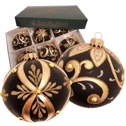 Weihnachtskugel Black Christmas schwarz 8cm