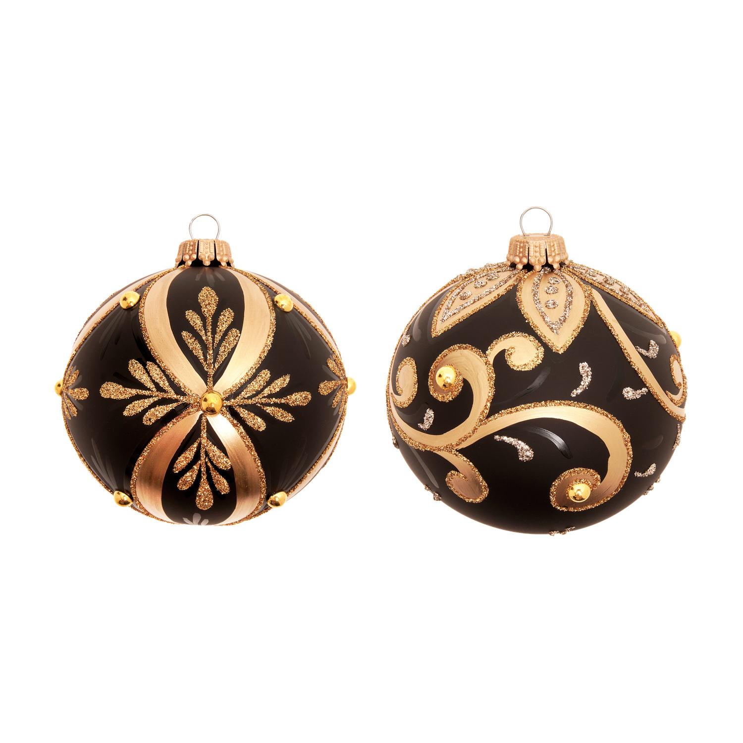 Weihnachtskugeln Schwarze Weihnacht Schwarz 8cm