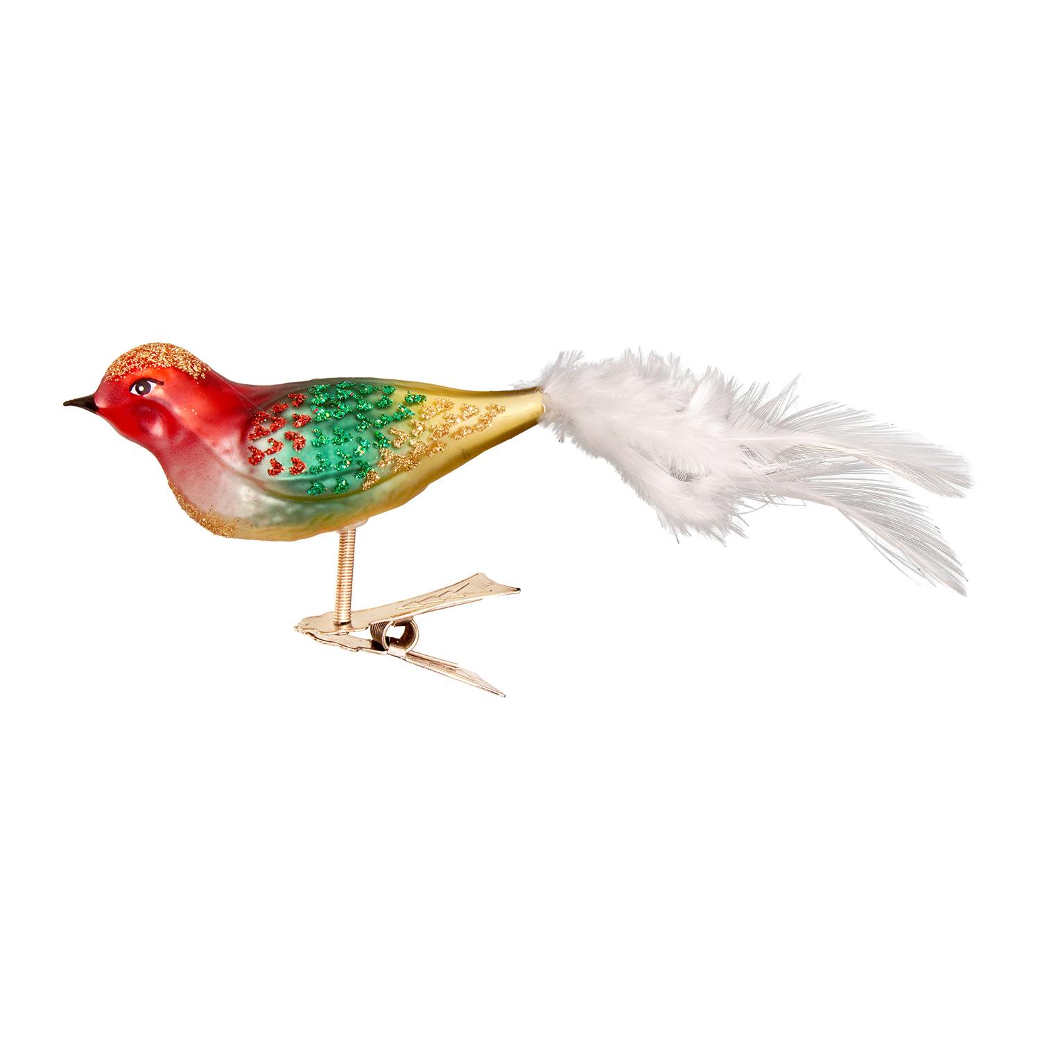 Baumschmuck Vogelset Mehrfarbig 8cm