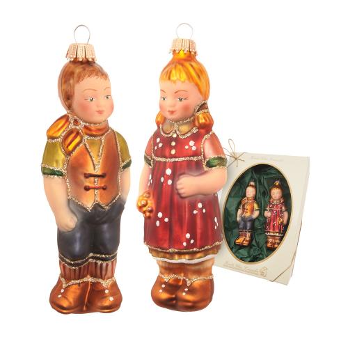 Baumschmuck Geschwister viktorianisch mehrfarbig 12cm