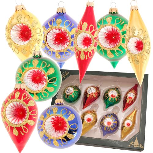 Weihnachtskugeln Reflexsortiment Mehrfarbig 7cm