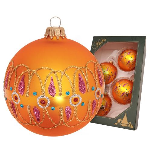 Weihnachtskugeln Marrakesch Orange 7cm