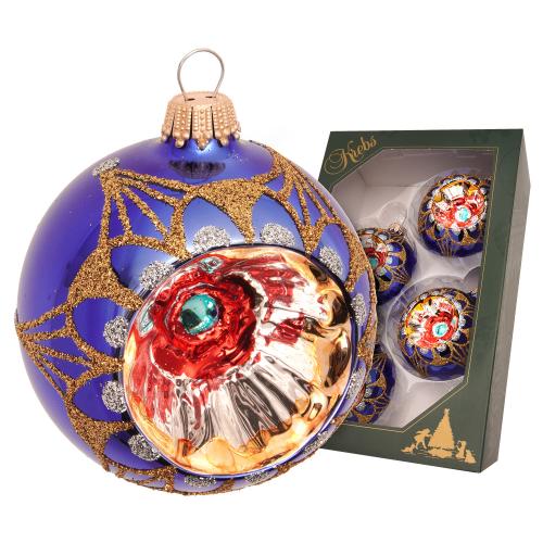 Weihnachtskugeln Reflex Blau 7cm