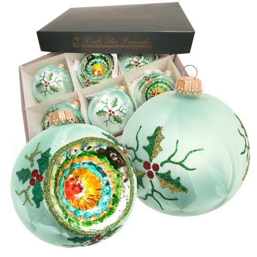 Weihnachtskugel Reflex- und Kugelset Zoe grn 8cm