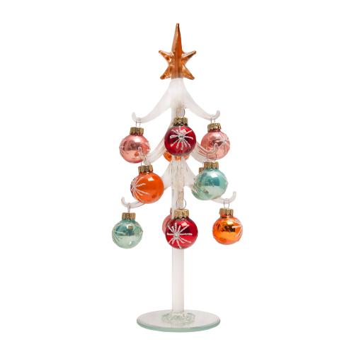 Weihnachtsdekoration Kristallbaum mit Ornamenten Mehrfarbig 26cm