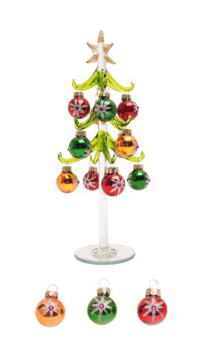 Home Decor Kristallbaum mit Ornamenten Traditionell Mehrfarbig 26cm