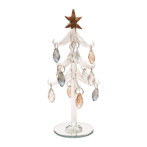Weihnachtsdekoration Kristallbaum mit Ornamenten Mehrfarbig 21cm