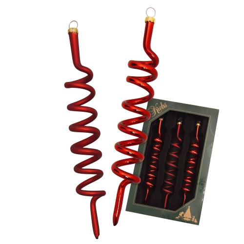 Baumschmuck Korkenzieher-Set Rot 14cm