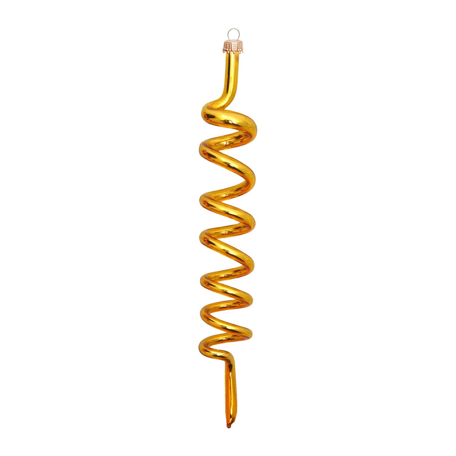 Baumschmuck Korkenzieher-Set Goldfarbig 14cm