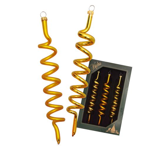 Baumschmuck Korkenzieher-Set gold 14cm