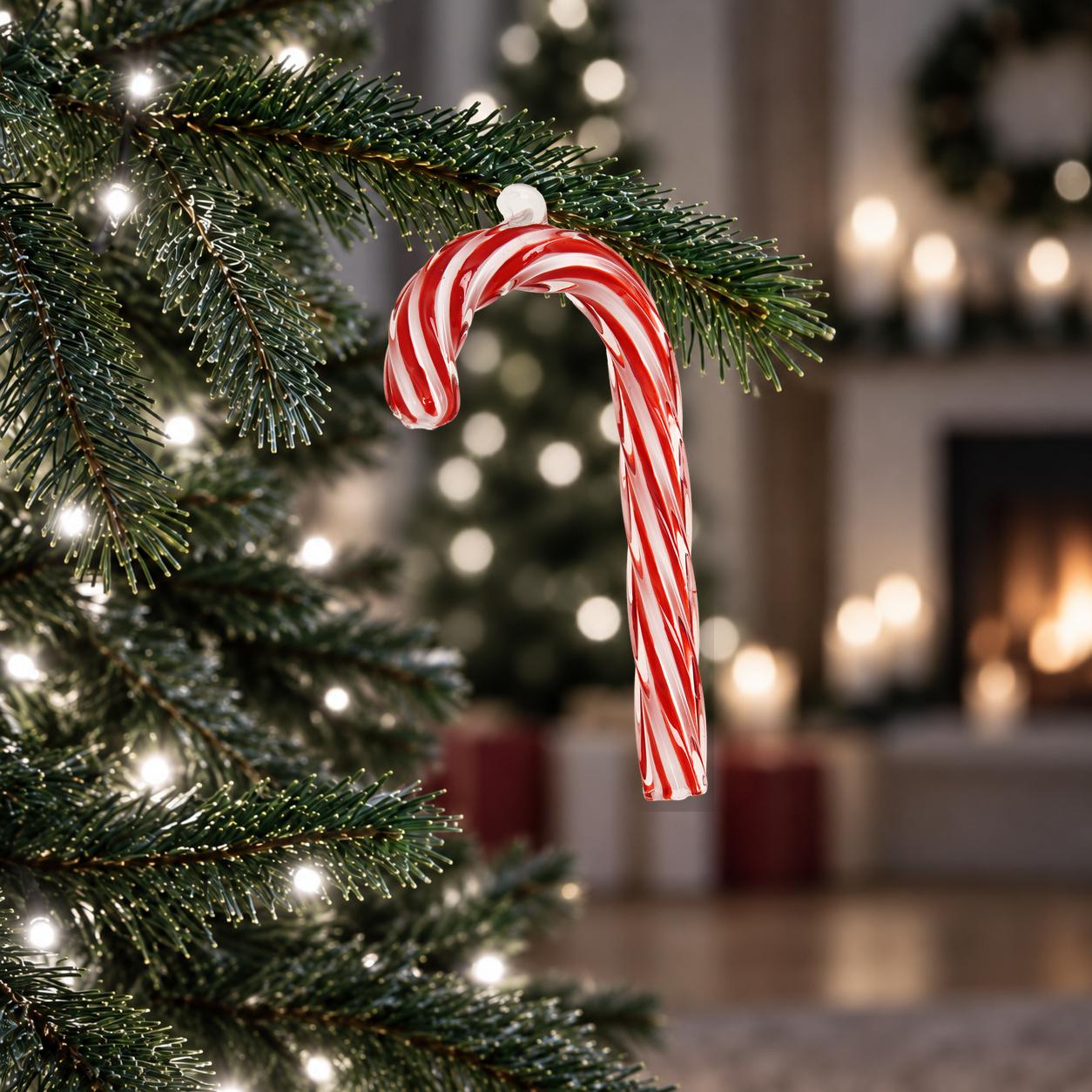 Baumschmuck Zuckerstange Rot 15cm