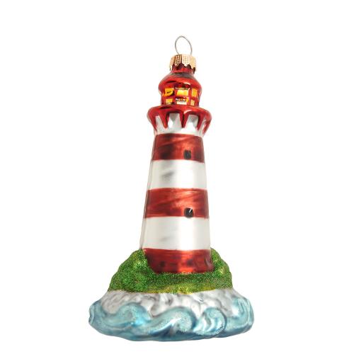 Baumschmuck Leuchturm rot 12cm