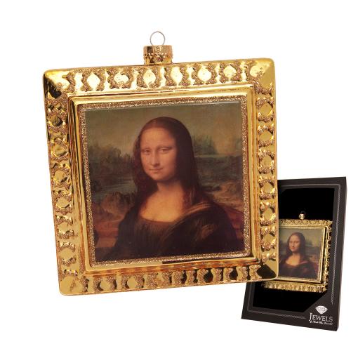 Baumschmuck Mona Lisa Kunstwerk goldfarbig 12cm