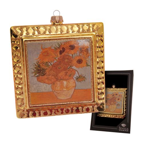 Baumschmuck Sonnenblumen Kunstwerk gold 15cm