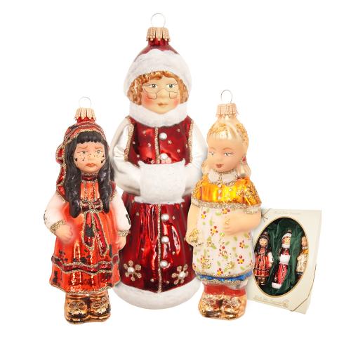 Baumschmuck Frau Holle mit Gold- & Pechmarie mehrfarbig 13cm