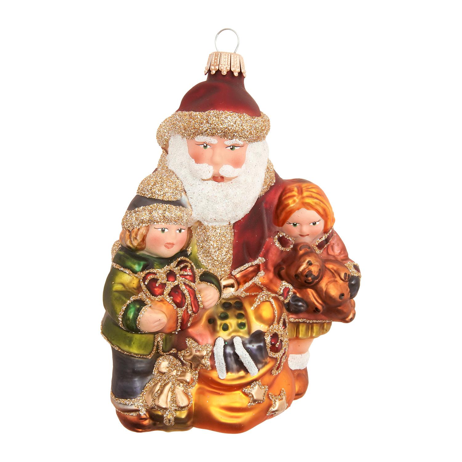 Baumschmuck Viktorianisch Weihnachtsmann Mehrfarbig 14cm