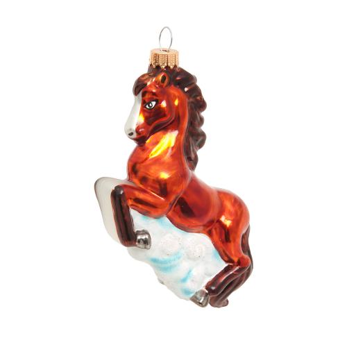 Baumschmuck Feuerpferd braun 8cm