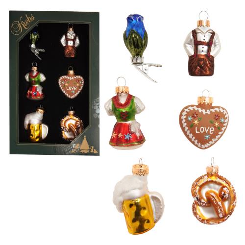 Baumschmuck Miniset Oktoberfest mehrfarbig 5cm