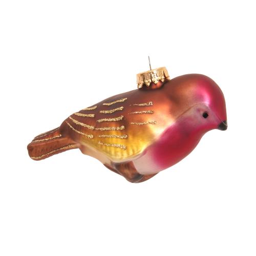 Baumschmuck Rotkehlchen Braun 10cm