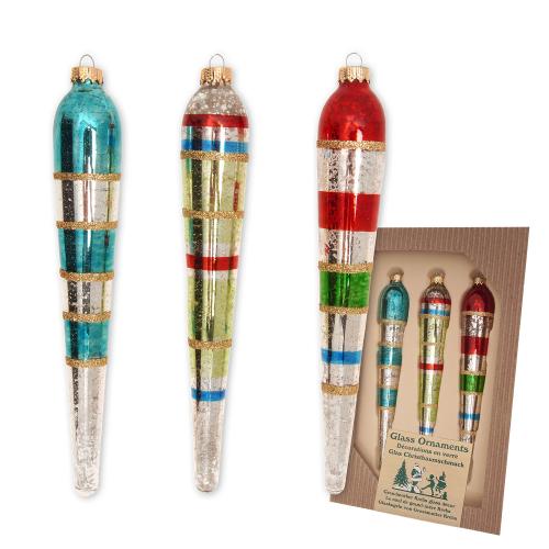 Baumschmuck Eiszapfen Nostalgie Mehrfarbig 16cm