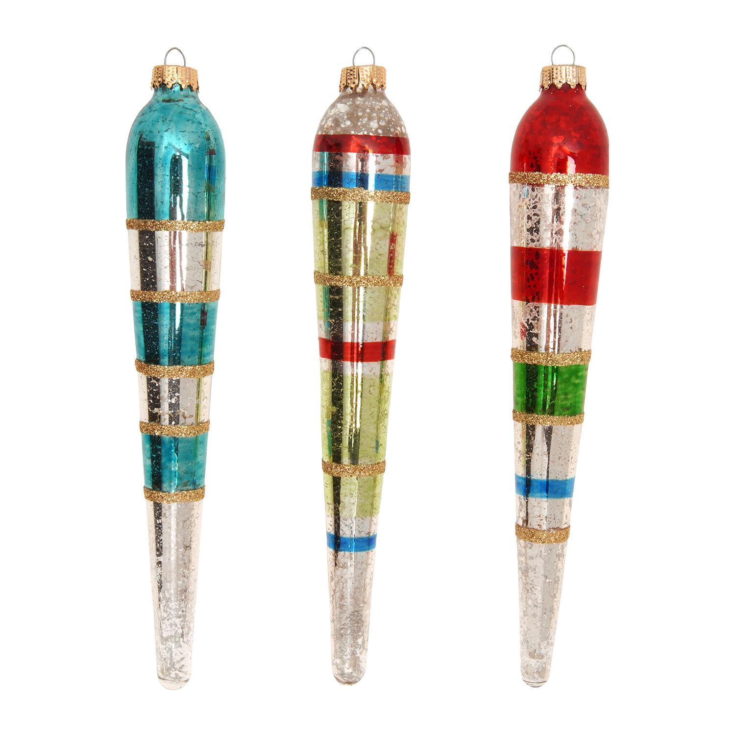 Baumschmuck Eiszapfen Nostalgie Mehrfarbig 16cm