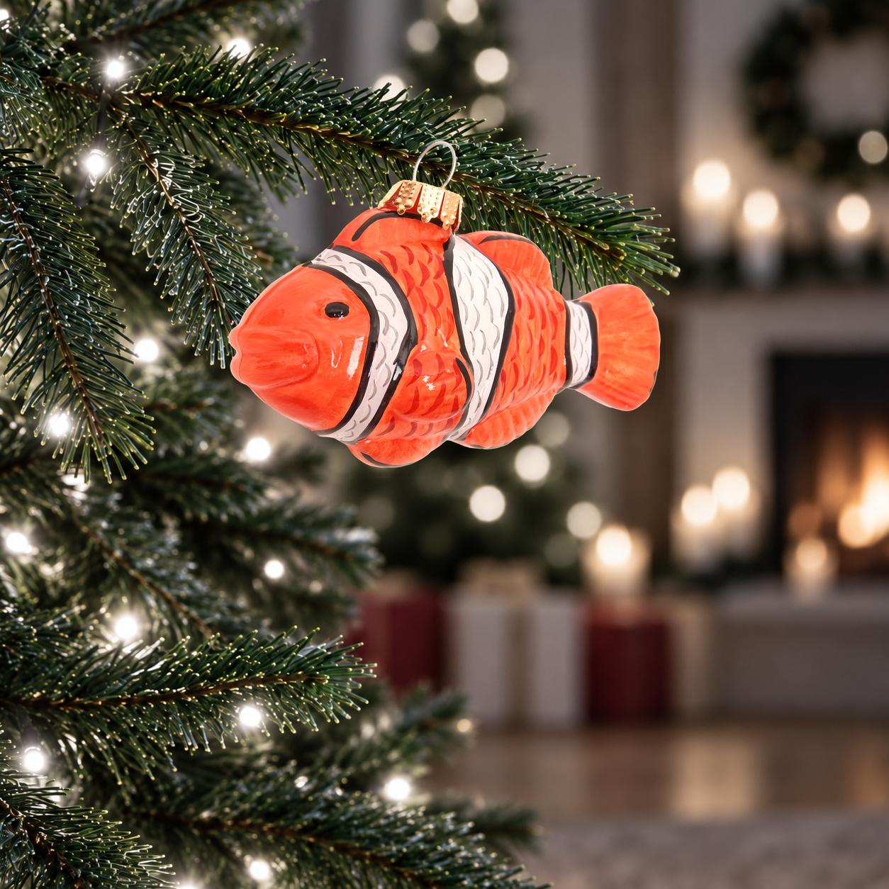 Baumschmuck Clownfisch Orange 8cm