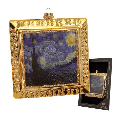 Baumschmuck Sternennacht Kunstwerk Goldfarbig 12cm