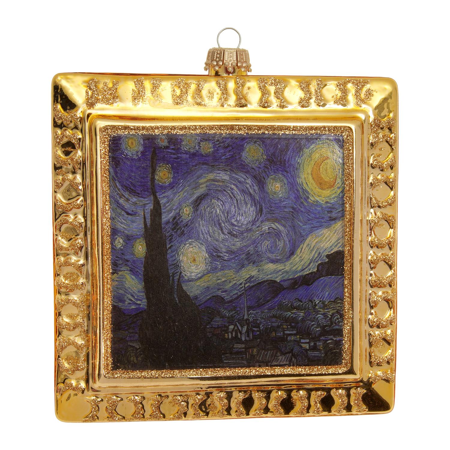 Baumschmuck Sternennacht Kunstwerk Goldfarbig 12cm