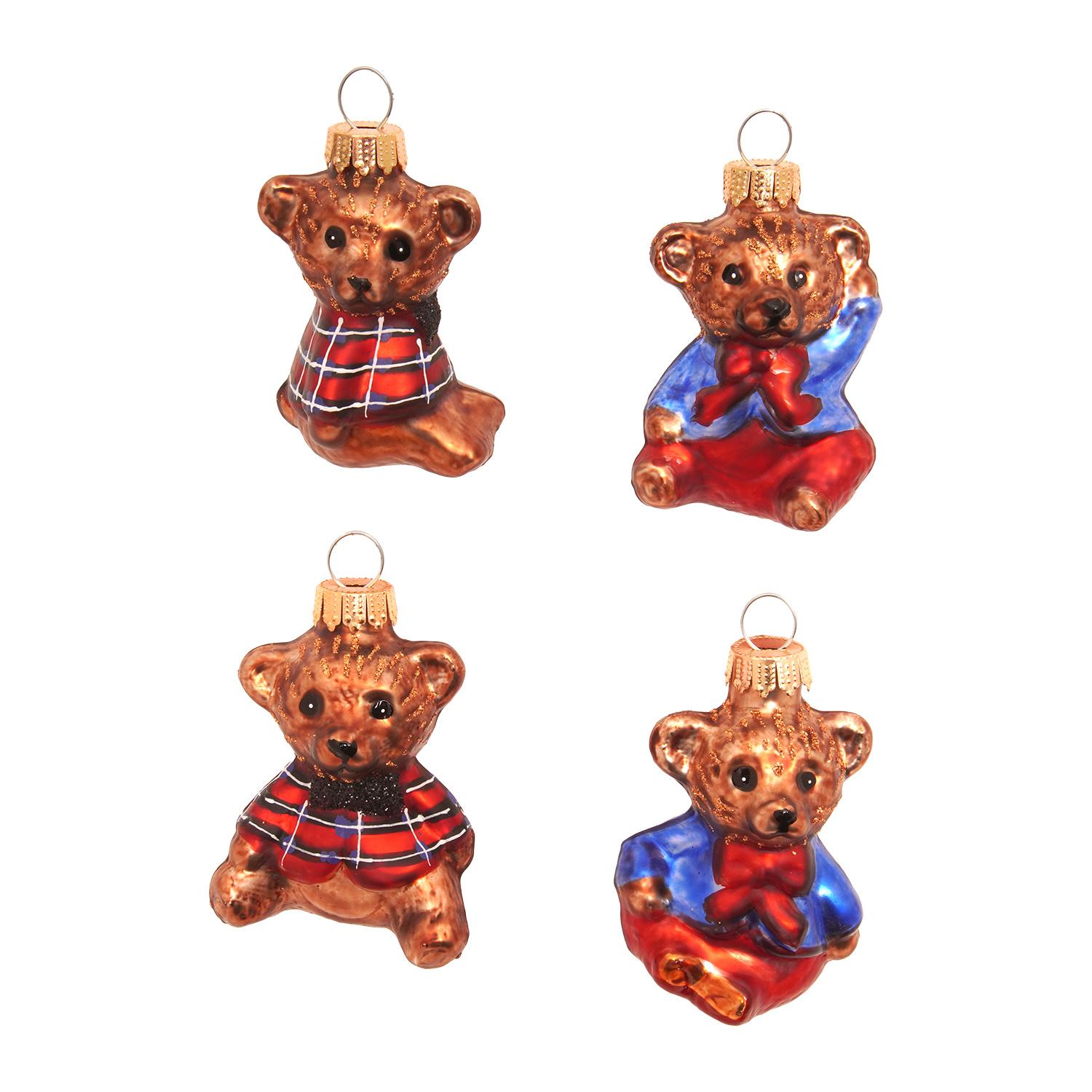Baumschmuck Teddy Mini-Set Braun 5cm