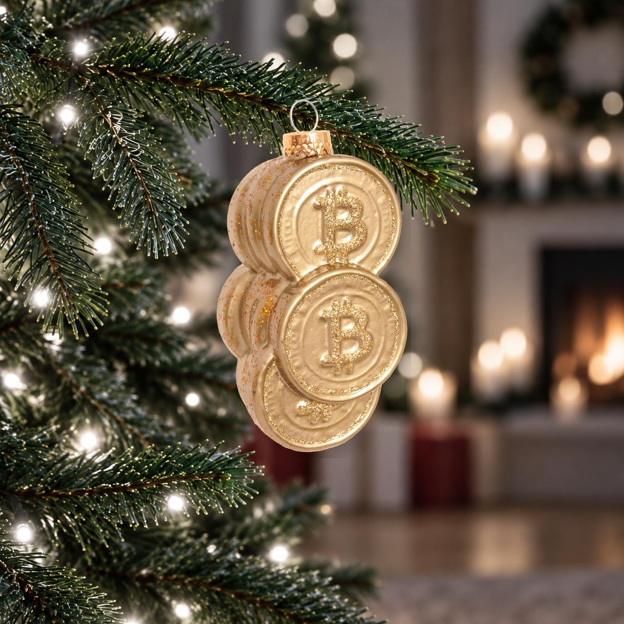 Baumschmuck Bitcoin Goldfarbig 9cm