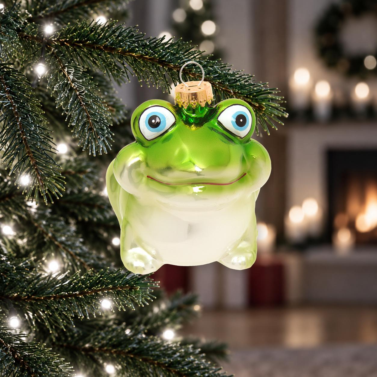 Baumschmuck Frosch Gr�n 9cm