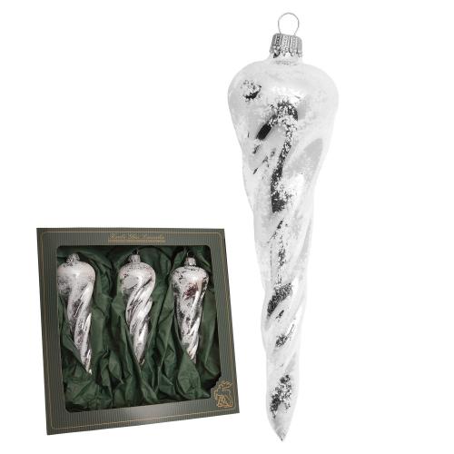 Baumschmuck Eiszapfen silber 15cm