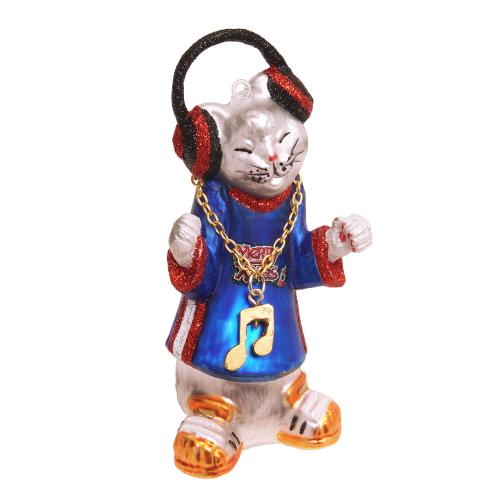 Baumschmuck DJ-Kater mehrfarbig 13cm