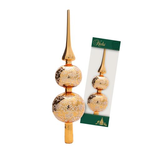 Baumspitze Rankendekor Glanz Goldfarbig 33cm