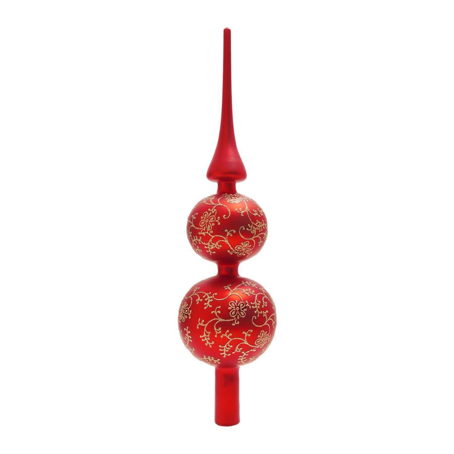 Baumspitze Rankendekor Matt Rot 33cm