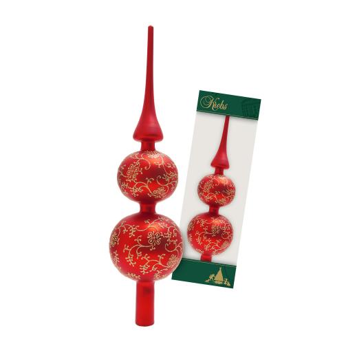 Baumspitze Rankendekor matt rot 33cm