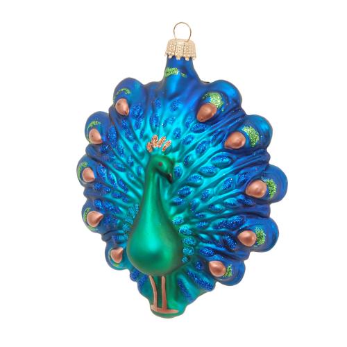 Pfau, blau, 11cm