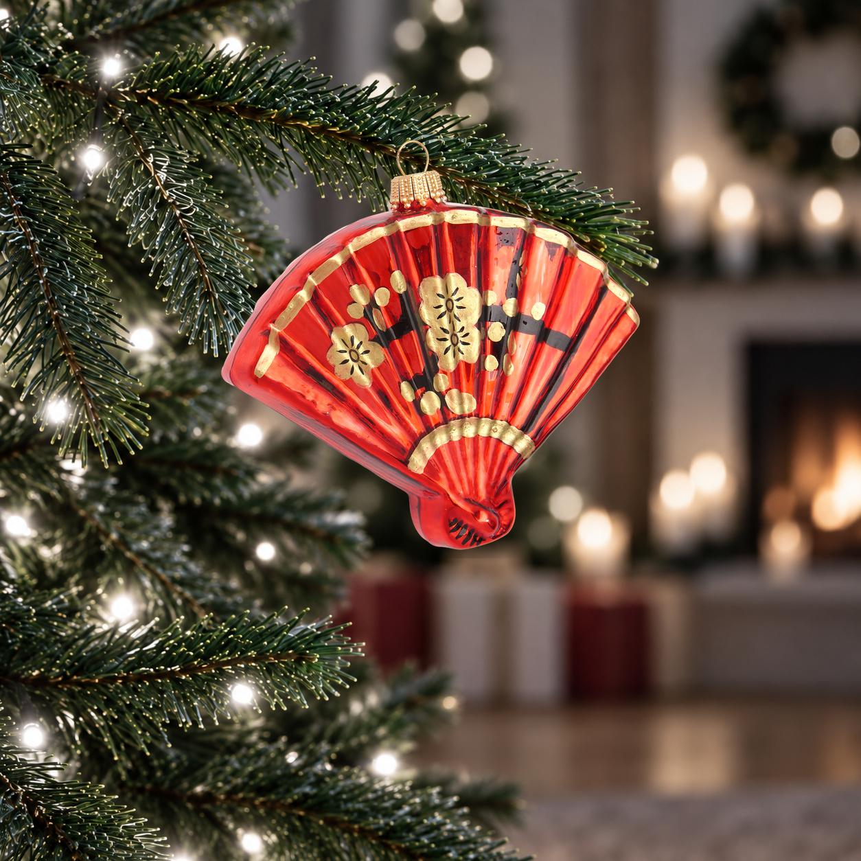 Baumschmuck Japanischer F�cher Rot 11cm