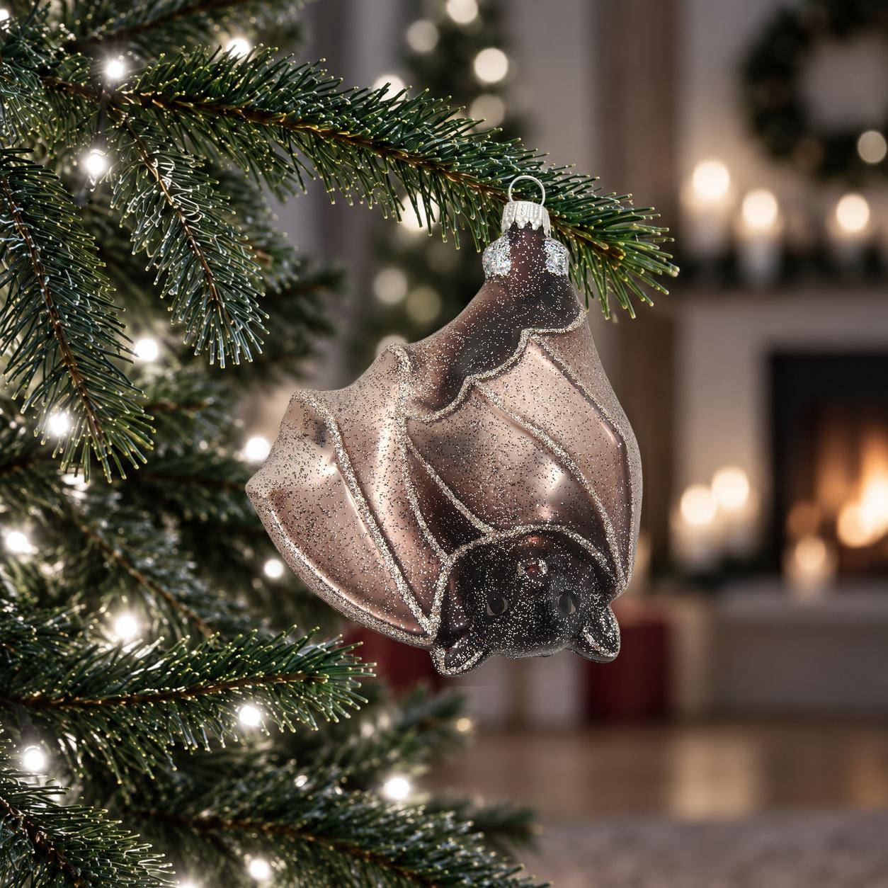 Baumschmuck Fledermaus Flappy Grau 9cm